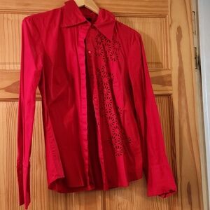 Embellished Long Sleeve Button Down Shirt